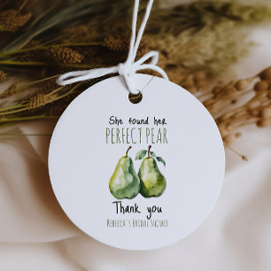 Étiquettes Cadeau Petit déjeuner élégant aux fruits Poire parfaite p