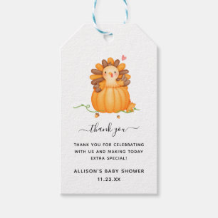 Étiquettes-cadeau Petit Dindon Remerciement pour Baby Shower