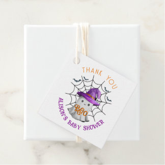 Étiquettes Cadeau Petit fantôme mignon BOO Merci baby shower