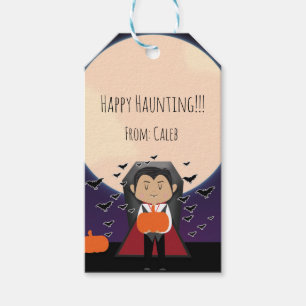 Étiquettes-cadeau Petit favori de fête d'anniversaire Halloween Drac