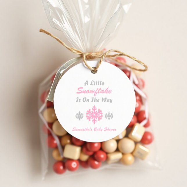 Étiquettes Cadeau Petit Flocon Sur Le Chemin (Créateur téléchargé)