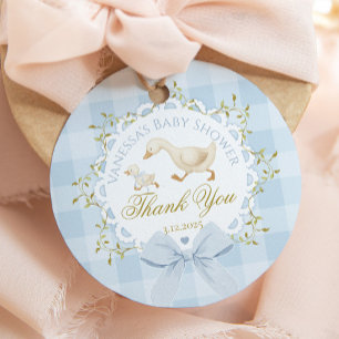 Étiquettes Cadeau Petit fou rire bleu Baby Shower Merci