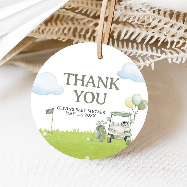 Étiquettes Cadeau Petit Golf Bébé Shower Putter (Golf Little Putter Baby Shower Favor Tags)