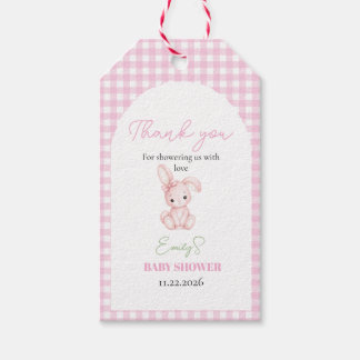 Étiquettes-cadeau Petit Lapin Eucalyptus Aquarelle Fête de Bébé Fill