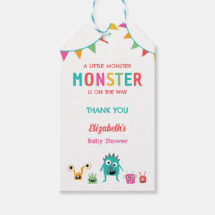 Étiquettes-cadeau Petit Monstre en chemin Baby shower Halloween