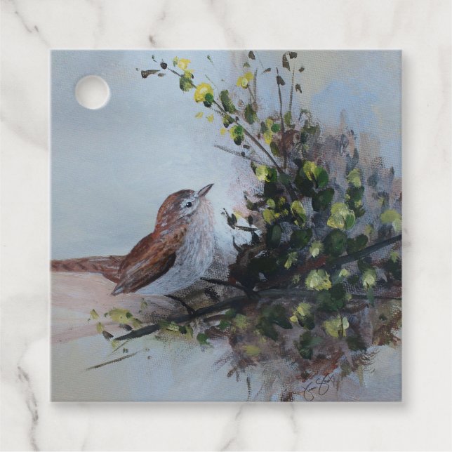 Étiquettes Cadeau Petit Oiseau (Devant)