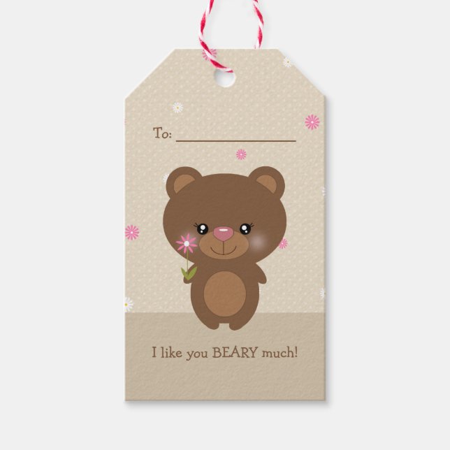 Étiquettes-cadeau Petit Ours doux (Devant)