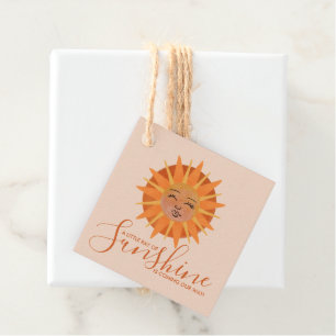 Étiquettes Cadeau Petit rayon de soleil Baby shower d'aquarelle