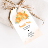 Petit Tag Favorite Orange Citron pour Baby Shower