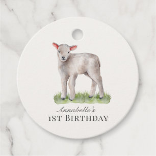 Étiquettes Cadeau Petite agneau Anniversaire Merci Favoriser Tags