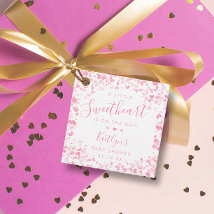 Étiquettes Cadeau Petite chérie Fête prénatale de la Saint-Valentin