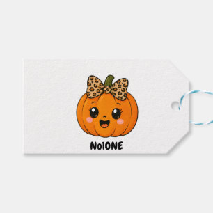 Étiquettes-cadeau Petite Citrouille Orange Mignonne Halloween Person
