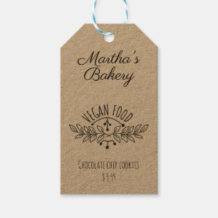 Étiquettes-cadeau petite entreprise boulangerie vegan prix de la nou