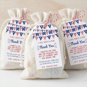 Étiquettes-cadeau Petite Fée d'Artifice 4 Juillet 1er Anniversaire