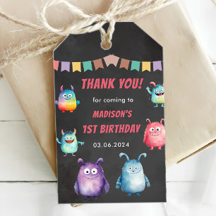 Étiquettes-cadeau Petite Monster Thème Anniversaire Fête Tags cadeau
