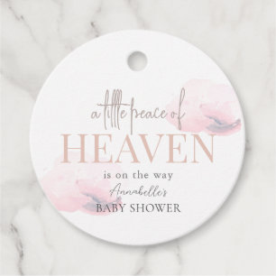Étiquettes Cadeau Petite paix du ciel Baby shower de fille nuageuse 