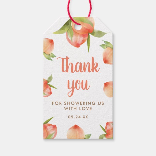 Étiquettes-cadeau Petite Pêche Est Sur Le Chemin Fille Baby shower F (Devant)