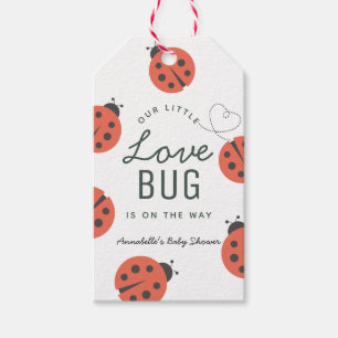 Étiquettes-cadeau Petite Punaise de l'Amour Coccinelle Rouge Baby Sh
