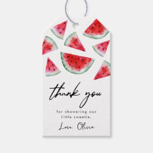 Étiquettes-cadeau Petite Sweetie Watermelon Douche Favour Tags