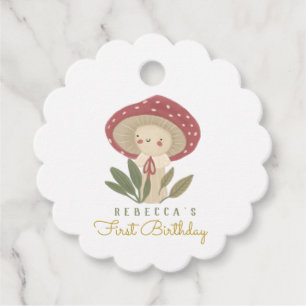 Étiquettes Cadeau Petits champignons Balises cadeaux d'anniversaire