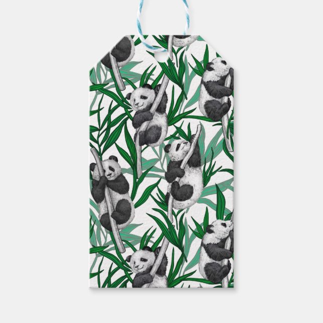 Étiquettes-cadeau Petits panda sur (Devant)