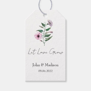Étiquettes-cadeau Pétunia Graine de mariage pour laisser l'amour g