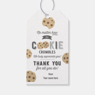Étiquettes-cadeau Peu importe comment le cookie crumbles tag