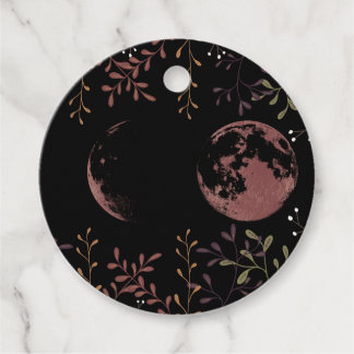 Étiquettes Cadeau Phases de lune foncée