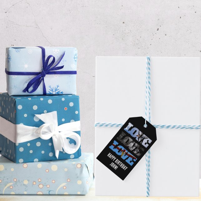 Étiquettes-cadeau Photo d'avion, Mot d'Amour, Simple Aviation (Créateur téléchargé)