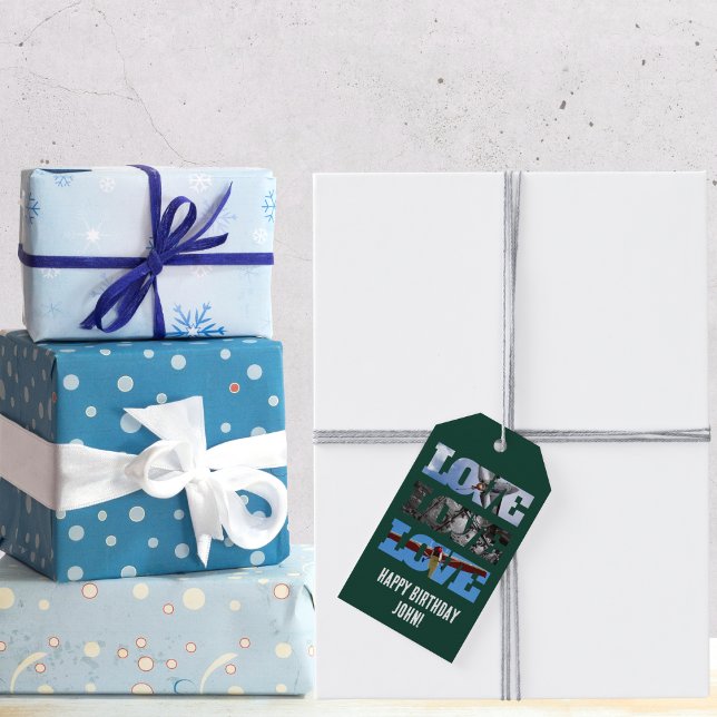 Étiquettes-cadeau Photo d'avion, Mot d'Amour, Simple Aviation (Créateur téléchargé)