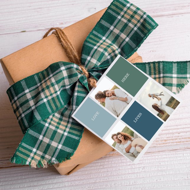 Étiquettes Cadeau Photo de collection de la famille moderne | Amour  (Créateur téléchargé)