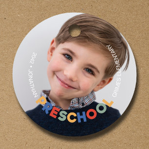 Étiquettes Cadeau Photo de conservation pré-scolaire