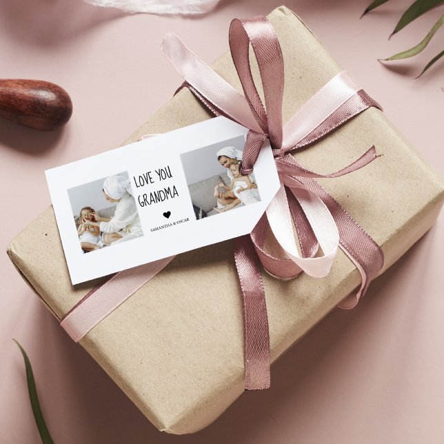 Étiquettes-cadeau Photo de Love You Grandma Meilleur poison (Créateur téléchargé)