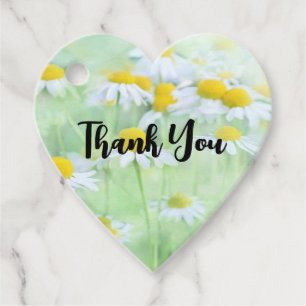 Étiquettes Cadeau Photo de Pretty Daisies dans un Merci de campagne