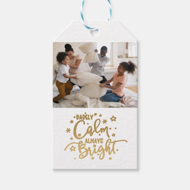 Étiquettes-cadeau Photo De Vacances Drôle Rarement Calme (Devant)