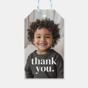 Étiquettes-cadeau Photo du 2e anniversaire - deux