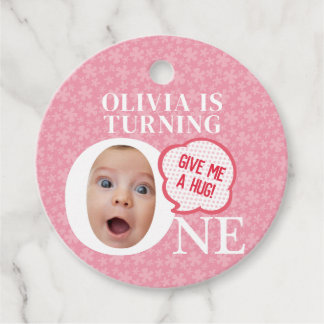 Étiquettes Cadeau Photo du visage unique merci tag : Première fête d