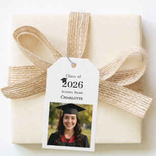 Étiquettes-cadeau Photo moderne Fête de fin d'études DIY