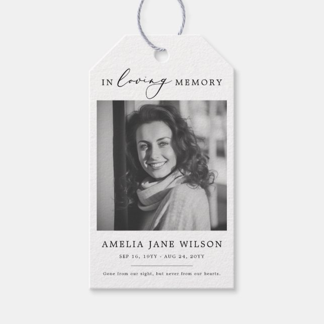 Étiquettes-cadeau Photo Oubliez-moi pas Seed Packet Memorial Funeral (Devant)