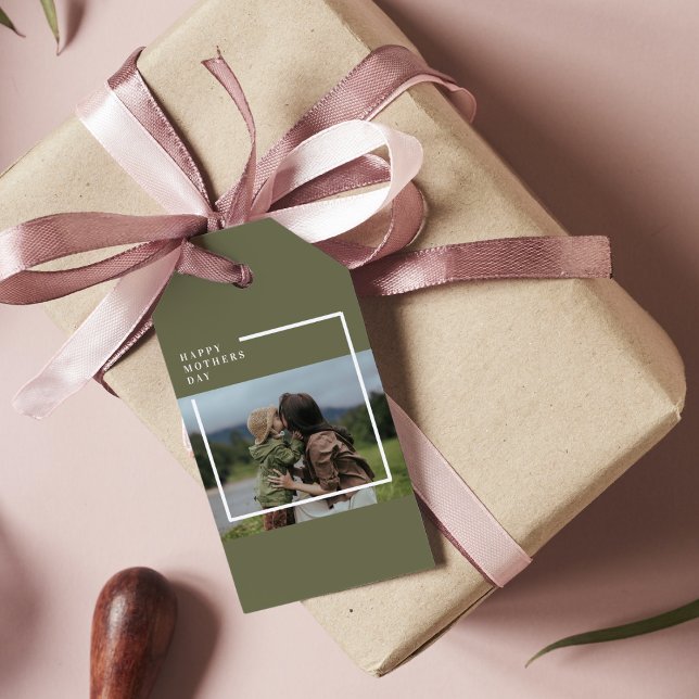 Étiquettes-cadeau Photo personnalisée Fête des mères Cadeau (Créateur téléchargé)