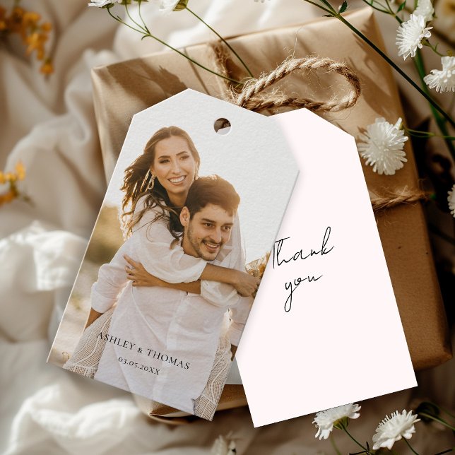 Étiquettes-cadeau Photo personnalisée Mariage Cadeaux (Créateur téléchargé)