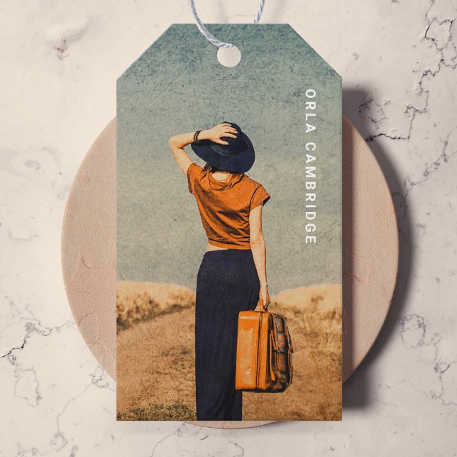 Étiquettes-cadeau Photographie minimaliste photo complète simple (Créateur téléchargé)