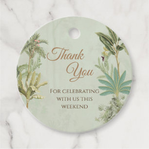 Étiquettes Cadeau Pichwai thème Mariage indien merci tag