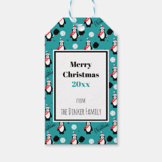 Étiquettes-cadeau 🐧 Pickleball Joyeux Noël 🎁 Tags cadeaux