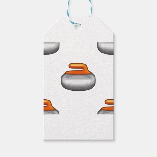 Étiquettes-cadeau Pierre de curling Emoji (Devant)