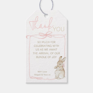 Étiquettes-cadeau Pierre rose le lapin Beatrix Potter Baby shower