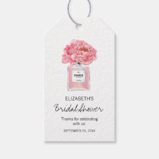 Étiquettes-cadeau Pies roses et Fête des mariées de parfum