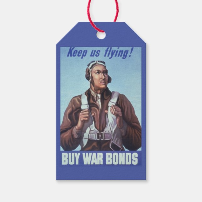 Étiquettes-cadeau Pilotes de chasse militaires américains des aviate (Devant)