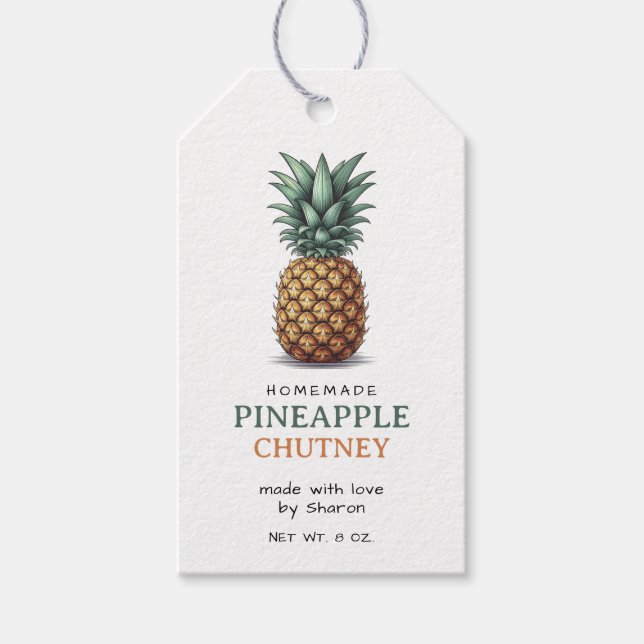 Étiquettes-cadeau Pineapple Chutney Label (Devant)