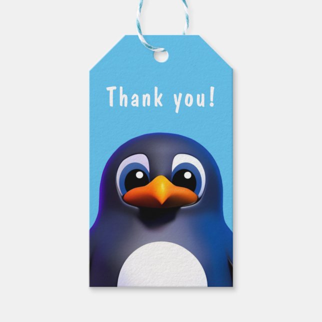 Étiquettes-cadeau Pingouin (Devant)